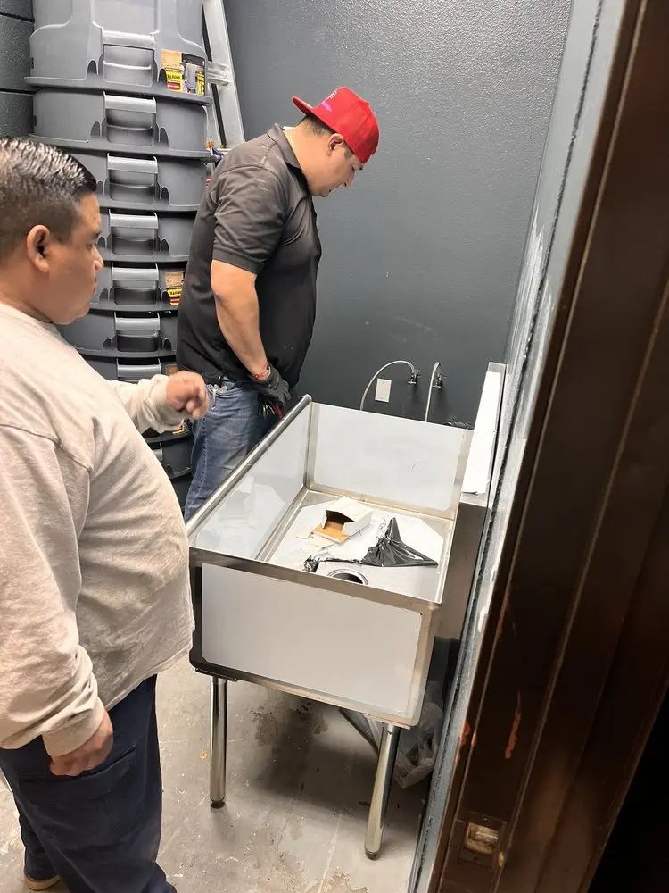 Commercial plumbing and sink installation in Beverly